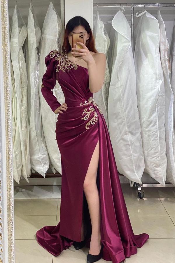 One Sleeve Prom Dress