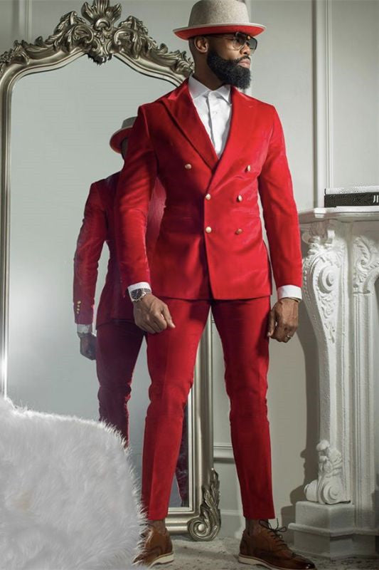 Red velvet deals prom suit