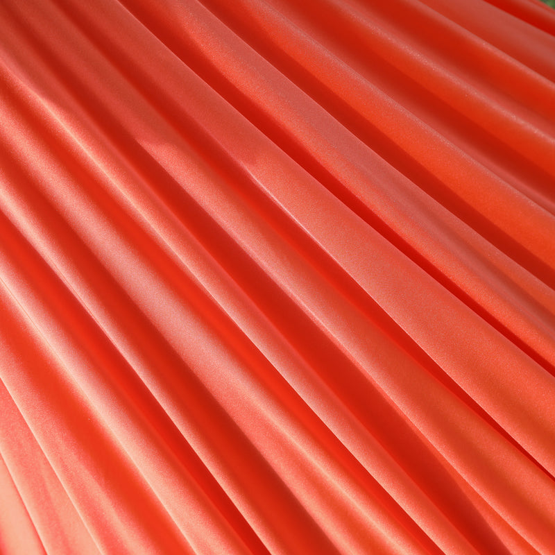 Orange Long Mermaid Sweetheart Satin Tulle Backless Prom Dresses