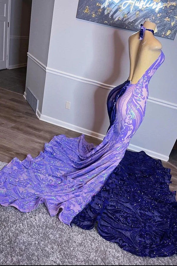 Beautiful Long Mermaid Mix Colour Sleeveless Formal Prom Dresses-showprettydress