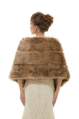 Bency - Winter Faux Fur Wedding Wrap-showprettydress