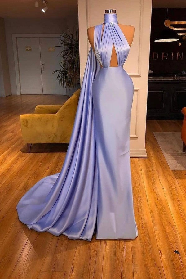 Chic Lilac One-shoulder Mermaid Long Prom Dresses On Sale-showprettydress