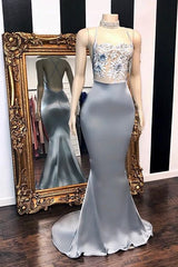 Chic Sequins Sleeveless Mermaid Prom Dresses Glitter New Arrival Halter Red Evening Gowns-showprettydress