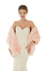 Christina - Winter Faux Fur Wedding Wrap-showprettydress