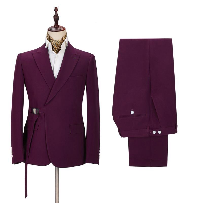 Elegant Designer Peaked Lapel Two-Pieces Men Suits-showprettydress