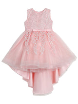 Jewel Neck Lace Sleeveless Short A-Line Bows Red Kids Social Party Dresses-showprettydress