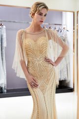 MAXINE Mermaid Sweetheart Illusion Neckline Sequins Beading Evening Dresses-showprettydress