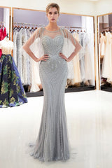 MAXINE Mermaid Sweetheart Illusion Neckline Sequins Beading Evening Dresses-showprettydress