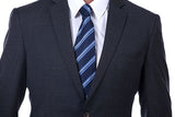 Sharp-looking Plaid Grey Mens Suits Notch Lapel Suits for Men-showprettydress