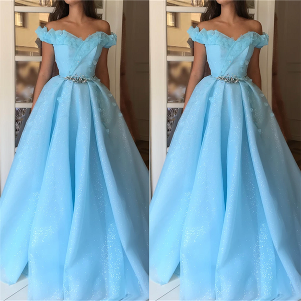 Sparkle Sequins Off-the-Shoulder Prom Party Gowns| Charming Sweetheart Sleeveless Beading Long Prom Party Gowns-showprettydress